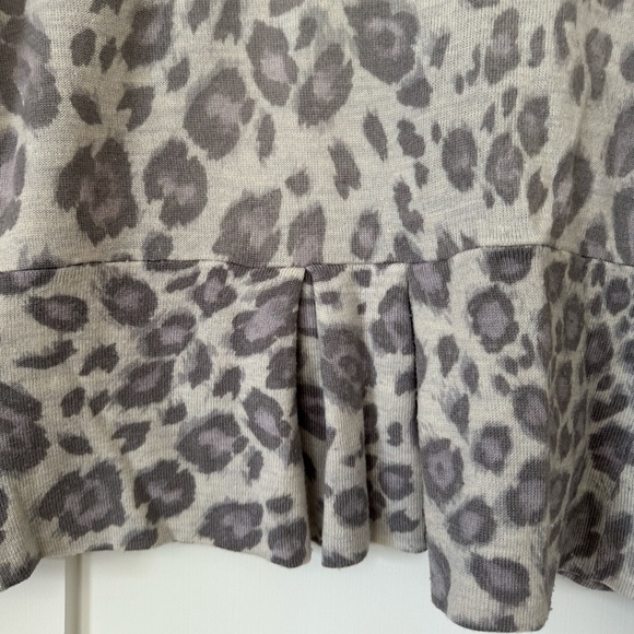 Rebecca Taylor | Leopard Cropped Open Cardigan | L - Picture 3 of 4